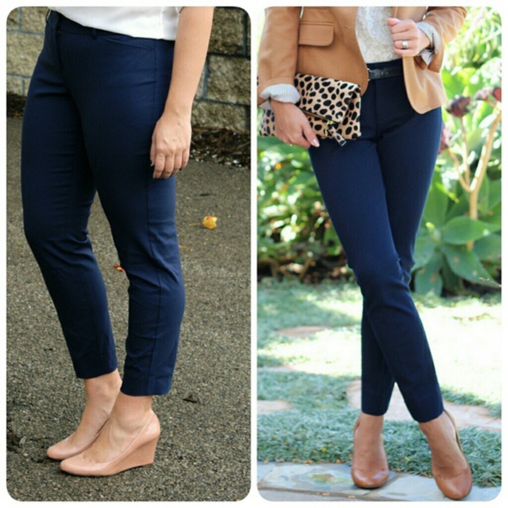 Banana Republic Sloan Ankle Pants Navy 4